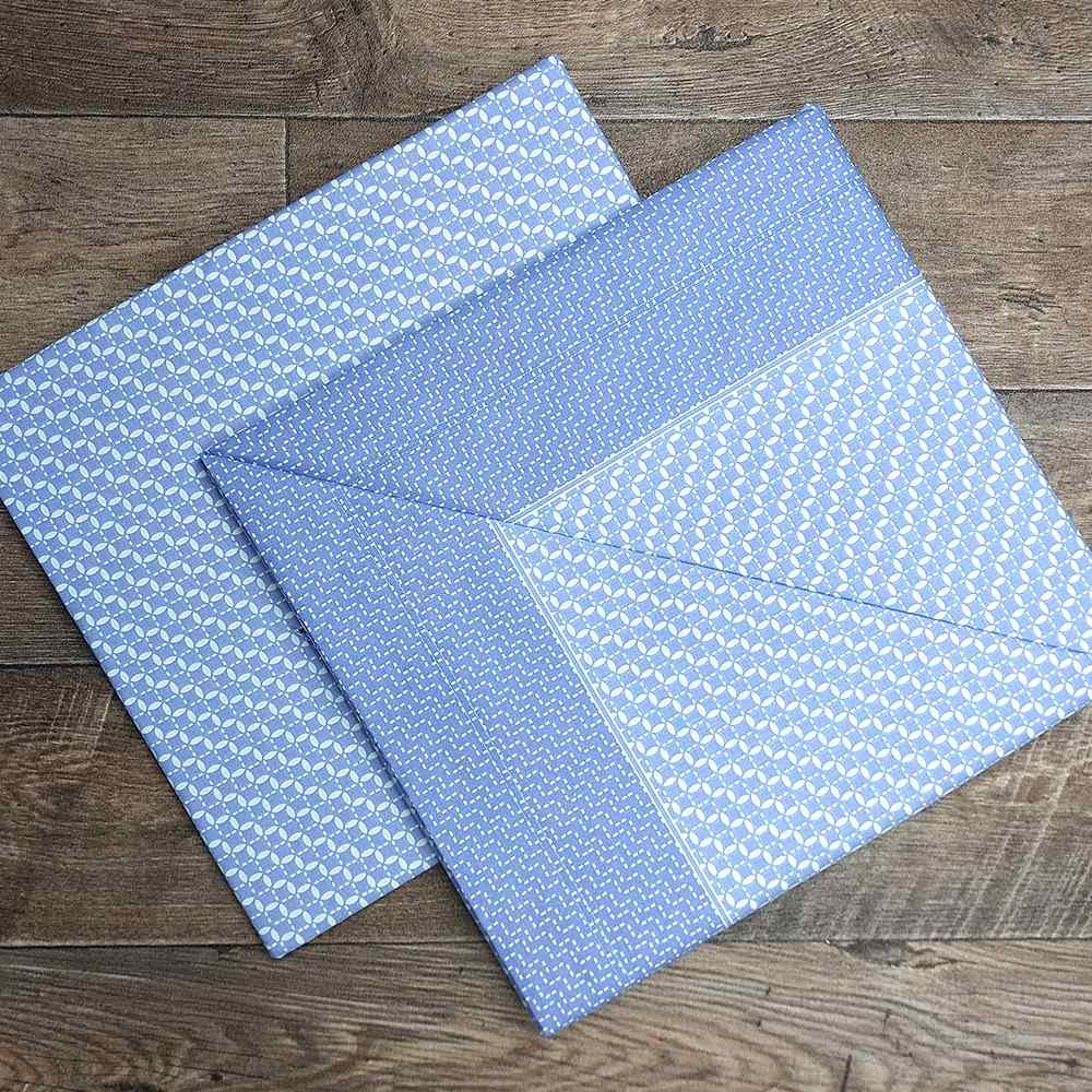 Completo Lenzuola in Puro Cotone Matrimoniale - M152 (Azzurro)