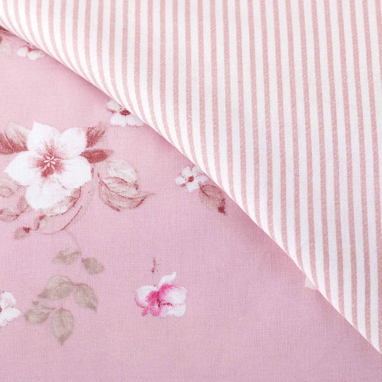 Parure Copripiumino Matrimoniale in 100% Cotone - Eugene (Rosa)