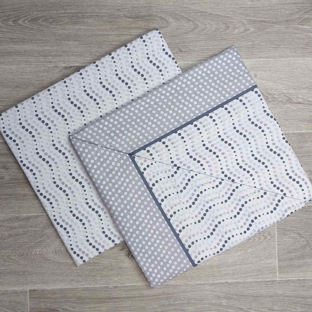 Completo Lenzuola in Puro Cotone Matrimoniale M138 (Grigio)