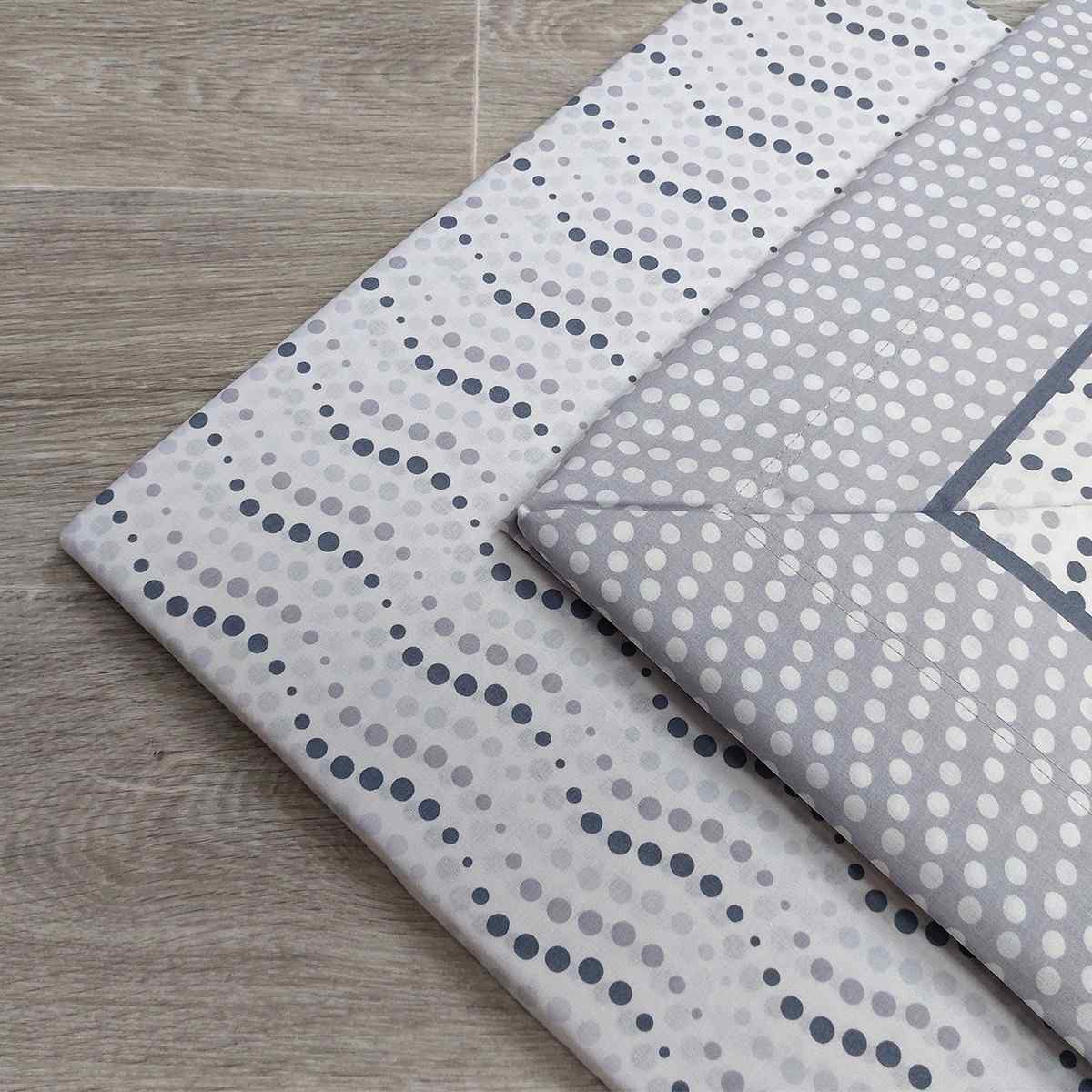 Completo Lenzuola in Puro Cotone Matrimoniale M138 (Grigio)