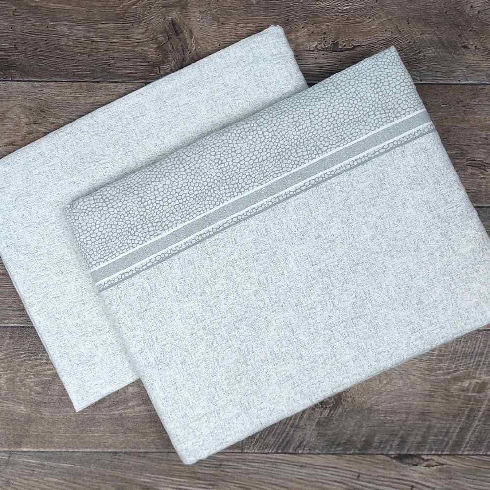 Completo Lenzuola in Flanella Matrimoniale - F118 (Grigio)