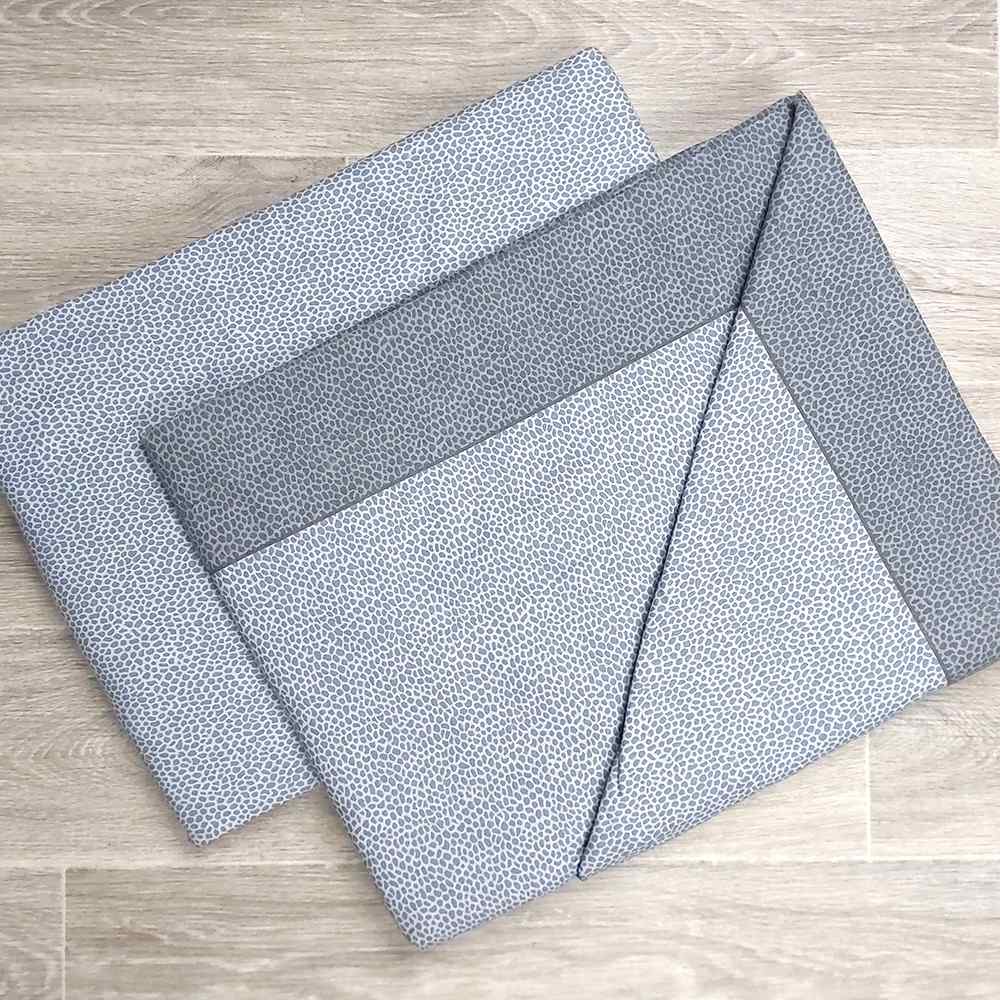 Completo Lenzuola in Flanella Matrimoniale - F106 (Grigio)