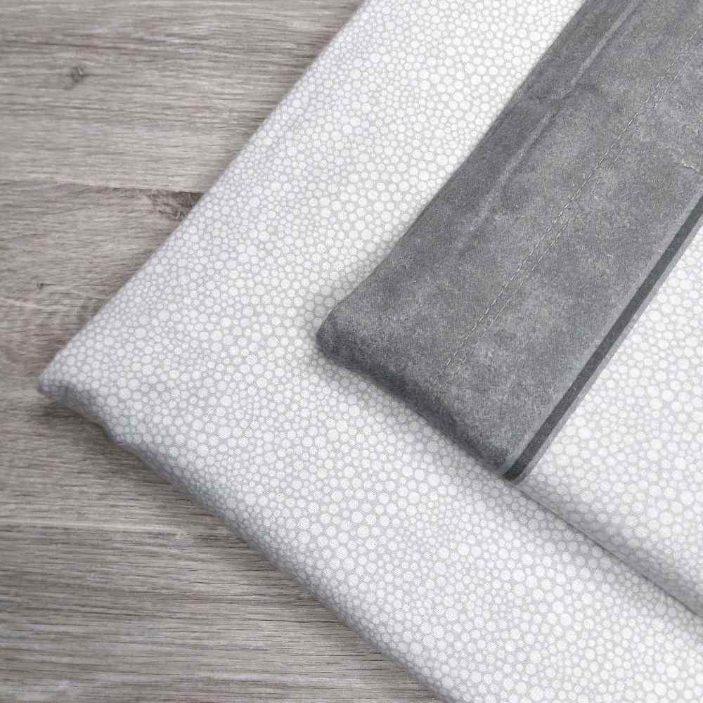 Completo Lenzuola in Flanella Matrimoniale - F102 (Grigio)