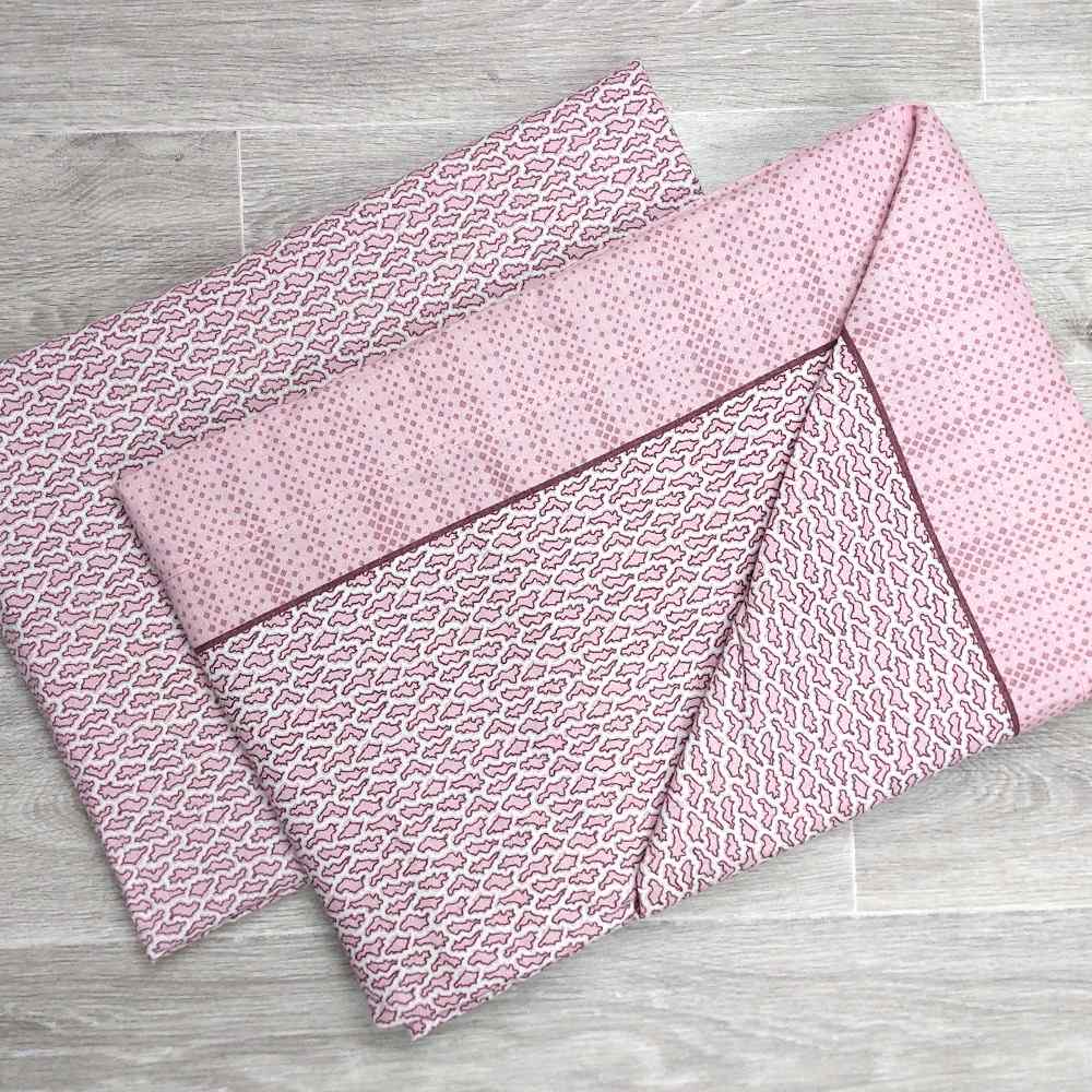Completo Lenzuola in Flanella dimensioni varie - F115 (Rosa)
