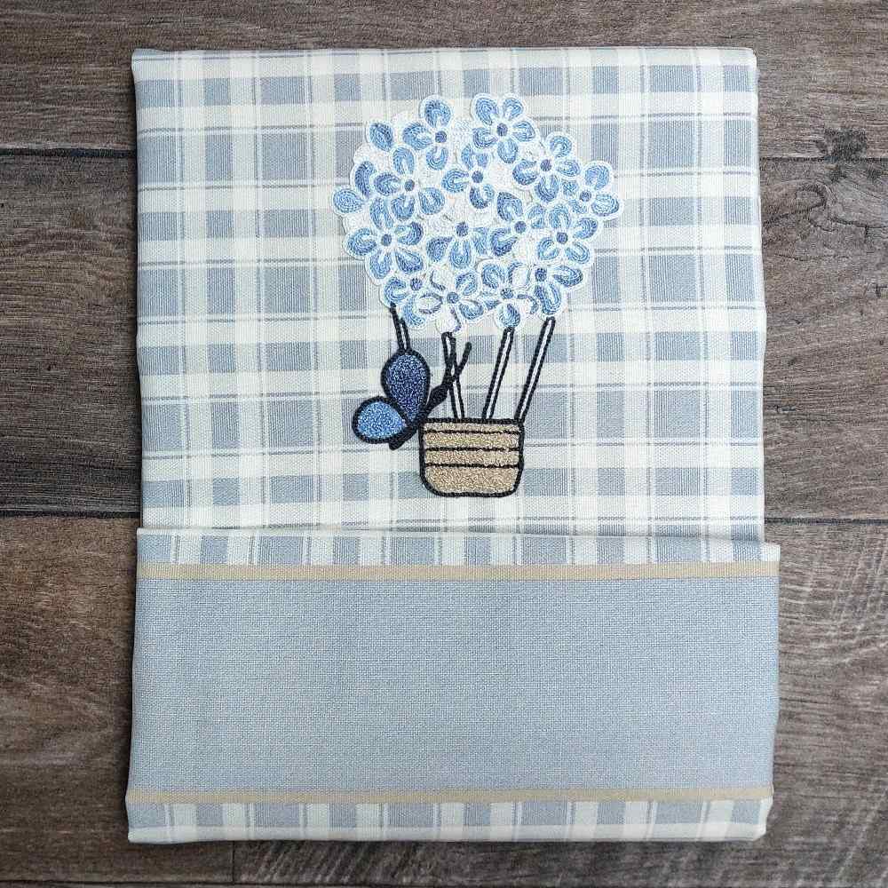 Tovaglia in Cotone con Ricamo x12 posti VINGI - Matilde 03