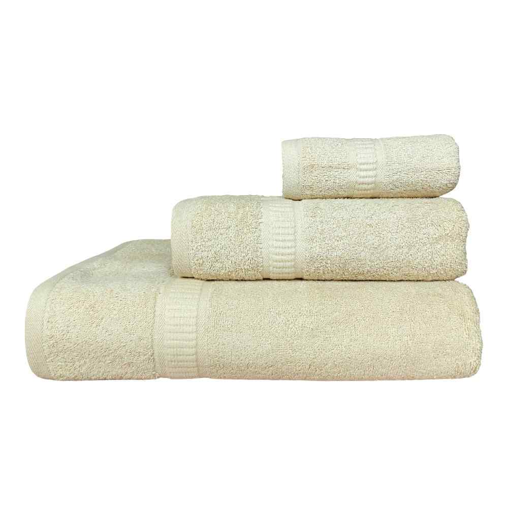 Set Asciugamani 3 Pezzi (Viso + Ospite + Telo) in Spugna 560gr - Nuvola