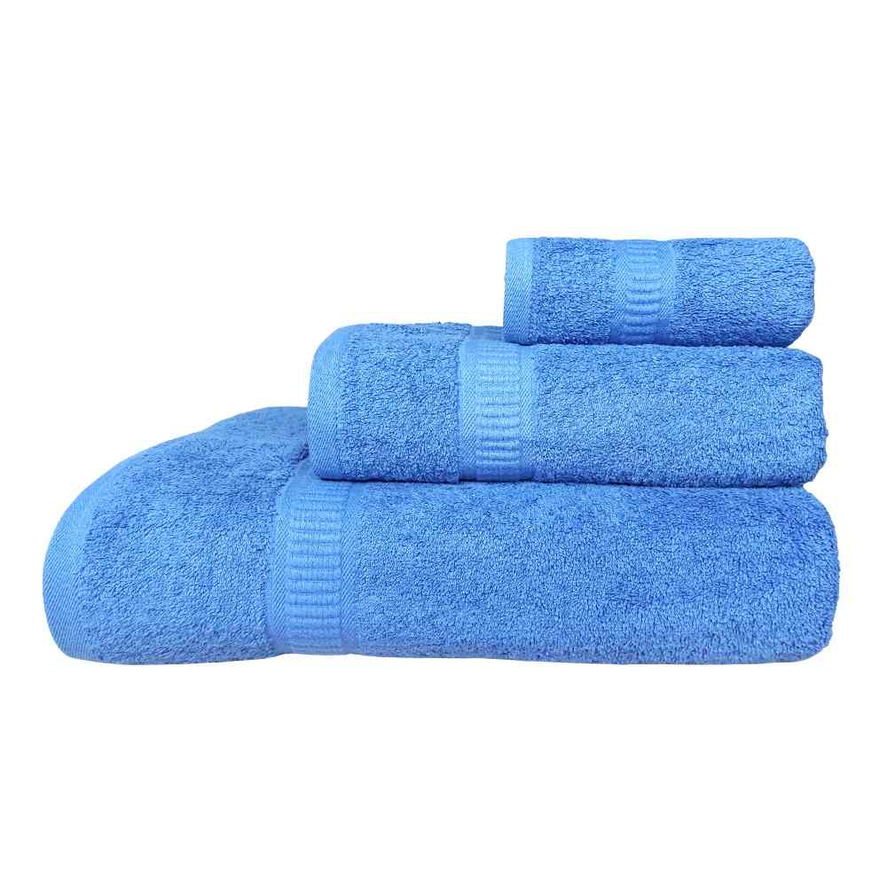 Set Asciugamani 3 Pezzi (Viso + Ospite + Telo) in Spugna 560gr - Nuvola