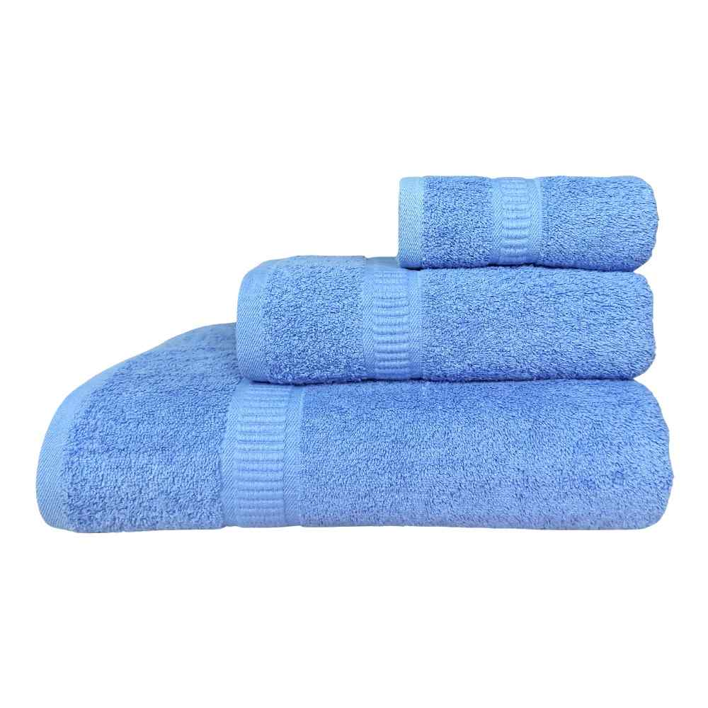 Set Asciugamani 3 Pezzi (Viso + Ospite + Telo) in Spugna 560gr - Nuvola