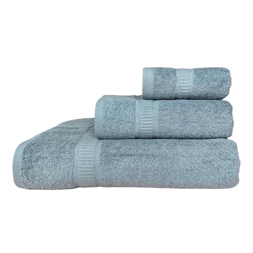 Set Asciugamani 3 Pezzi (Viso + Ospite + Telo) in Spugna 560gr - Nuvola