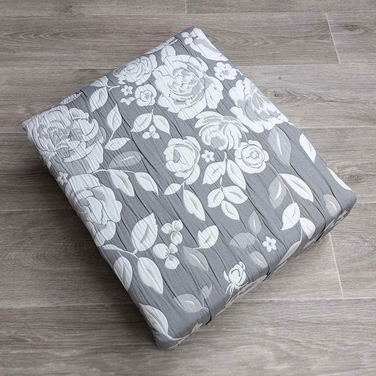 Copriletto Jacquard Imbottito Double-Face - Roses