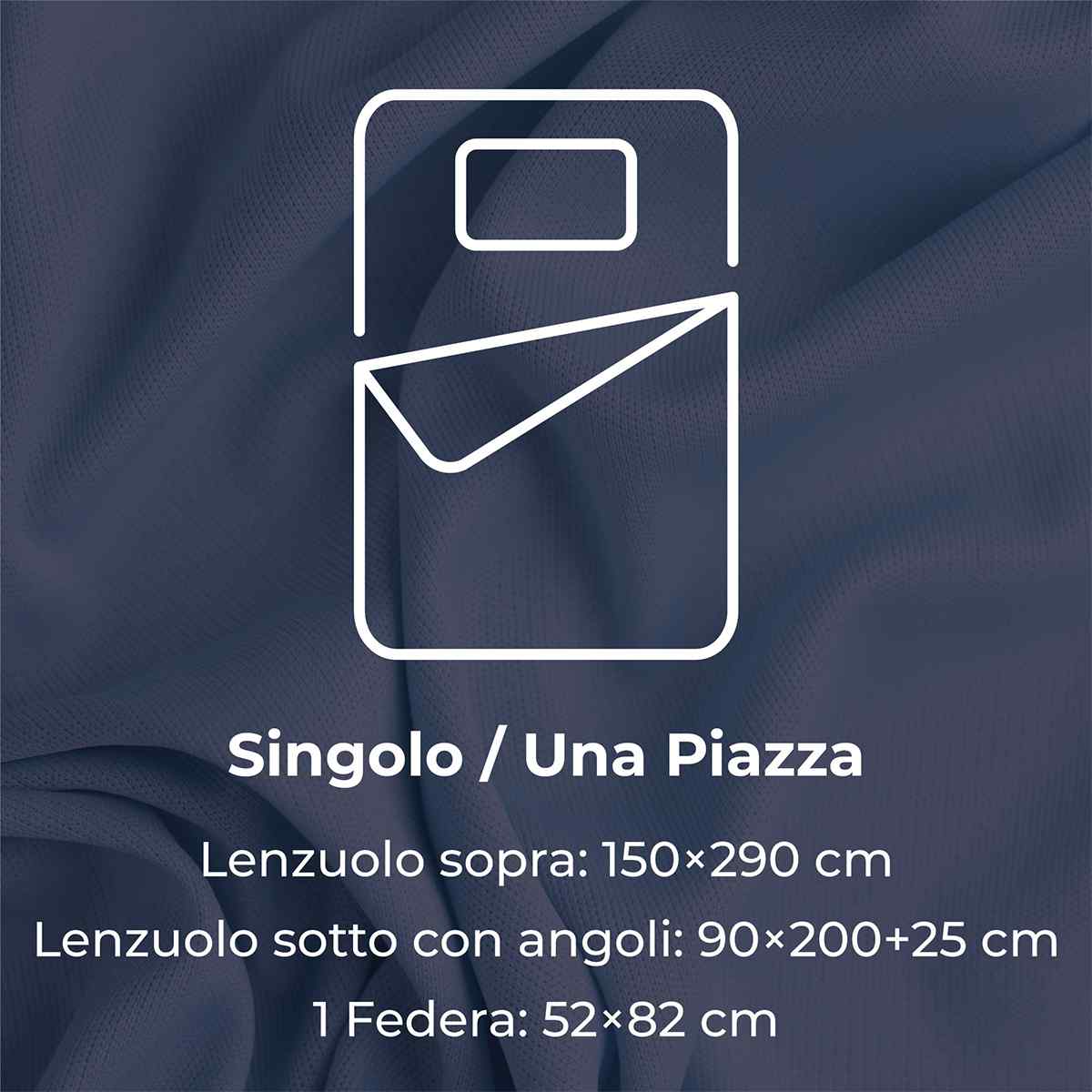 Completo Lenzuola in Puro Cotone Singolo S106